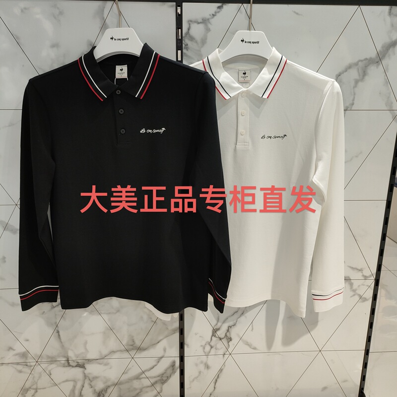 Lecaco French Rooster 2026 Spring Men's Casual Sports Long Sleeve Polo Shirt L261Mcntol01