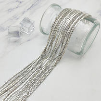 Silver-coloured claw chain water drilling strip claw drilling close chain hair ornament hand casing sticking drill hand made DIY material bag accessories
