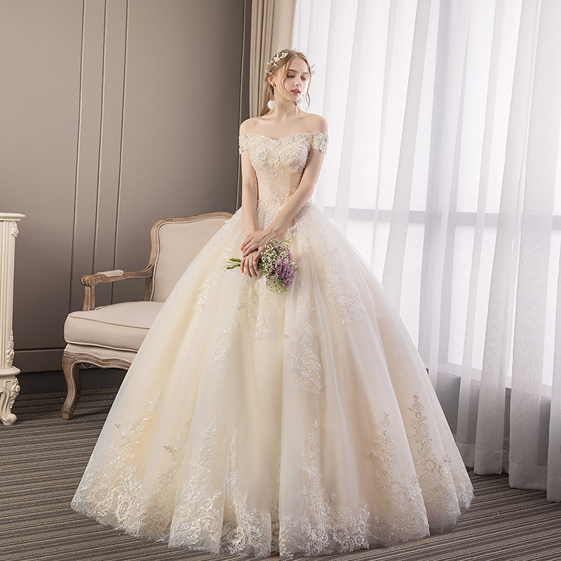 Hepburn cưới cô gái 2020 mới cô dâu chính Sợi dress Với vai công chúa Vintage Court Giấc mơ Pháp