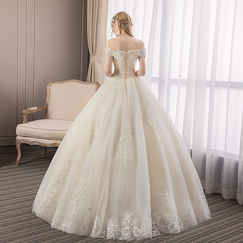 Hepburn cưới cô gái 2020 mới cô dâu chính Sợi dress Với vai công chúa Vintage Court Giấc mơ Pháp