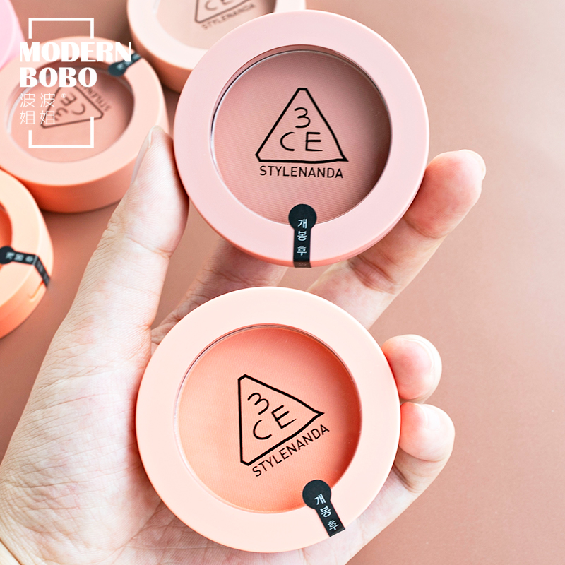 South Korean 3ce monochrome blush autumn/winter pumpkin color dirty orange rose beige not fly pink good color modified makeup-Taobao