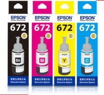 Original EPSON 672 ink L130L310L365L383 L1300 original ink 70ML color