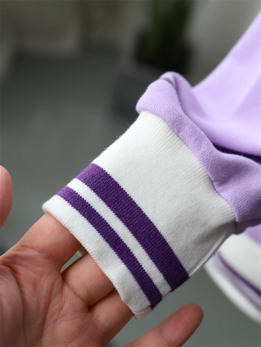 Осенняя сиреневая толстовка, с вышивкой, в западном стиле, подходит для подростков