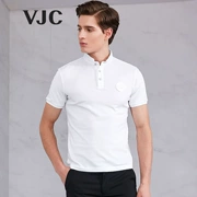 VJC Weijiesi 2019 xuân hè nam mới tay áo thun cotton ngắn tay áo sơ mi nam kinh doanh thời trang giản dị - Polo