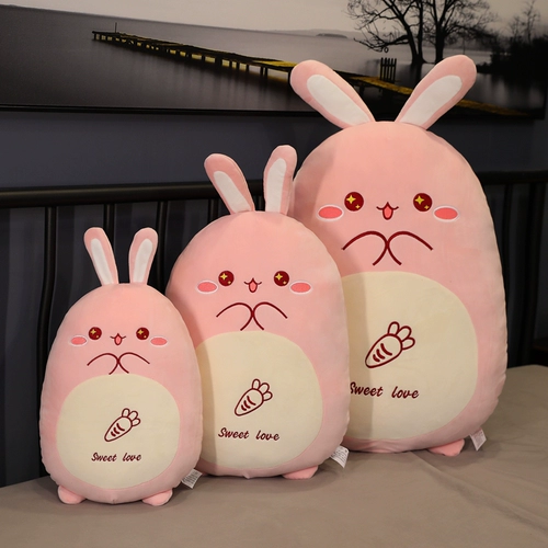 Плюшевый кролик, милая игрушка, кукла, талисман для сна, съёмная подушка, год кролика, талисман года