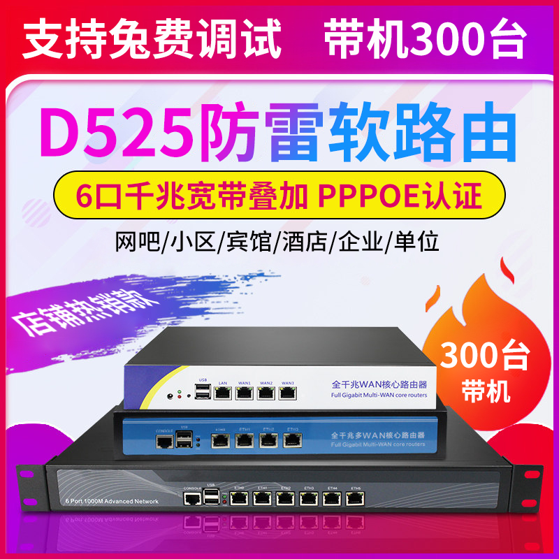 D525 industrial personal computer complete machine ROS Love Fast Soft Router Multi WAN superimposed AC Internet cafe Flow Control Sea Spider LEDE Compatible openwrt open source pfense firewall LE