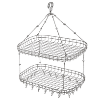 Clothes basket drying rack stainless steel sweater basket cool clothes hanger household balcony cashmere sweater tile artifact drying socks