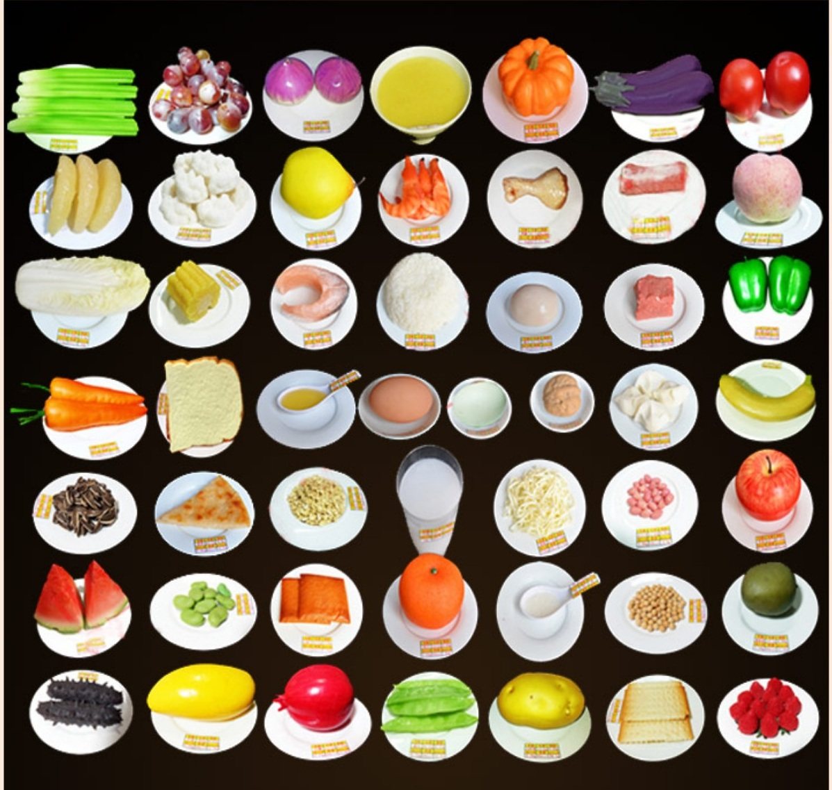 New Edition of Chinese Residents' Balanced Diet Pagoda Food Model Simulation Electronic Food Nutrition Model Customization