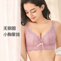 Beauty salon adjustment type gathering auxiliary milk upper support anti-sagging correction underwear women without steel ring bra small chest thick Cup