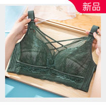 Lace ancient and modern big breasts show small thin bra without steel ring large size underwear female collars