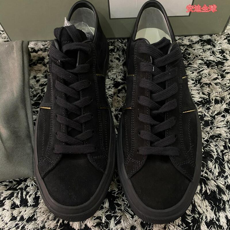 In-Stock Tom Ford Men's Suede Low-Top Casual Sneakers Black