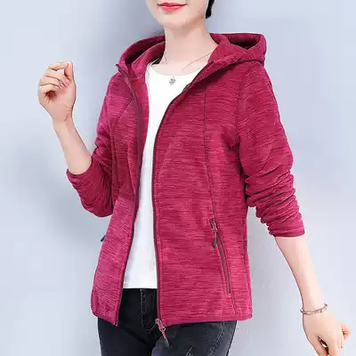 Polar fire fleece fleece jacket mother thickened outdoor thin velvet mountaineering jacket men and women children