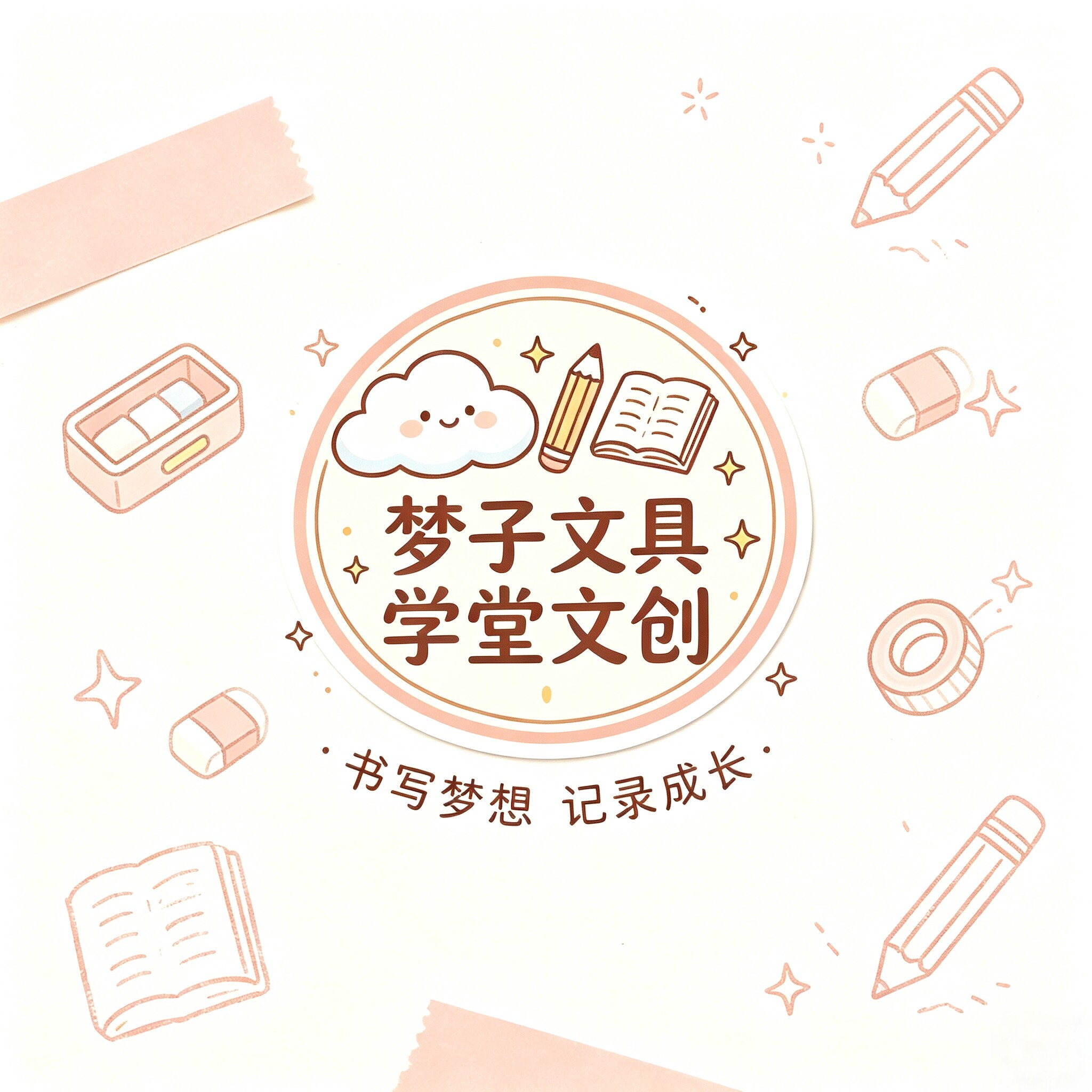梦子文具学堂的LOGO