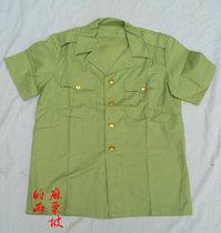 Old-fashioned nostalgic fidelity 87 bean green dance short sleeves