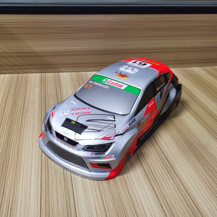 Jule 1:10 Seat Rally Model Shell Soft Car Shell Suitable for Henglong Drift Remote Control Car Width 195mm