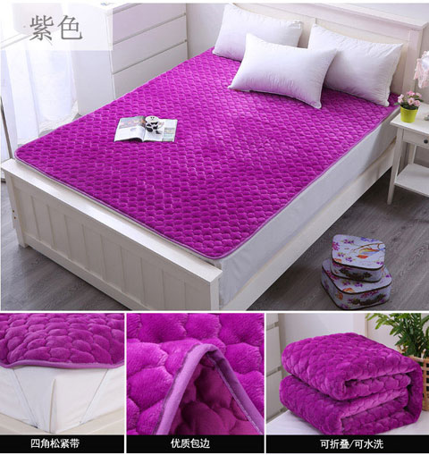 Flannel chăn ngắn tóc dày chăn cộng với nhung đôi giường chăn mùa đông lông tấm một mảnh ấm áp chống trượt ga giường everon