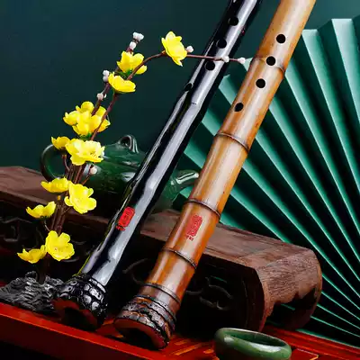 Professional Nanxiao playing 8 holes beginner ruler eight big head Xiao through hole one section Xiao flute GF tune bamboo root flute instrument instrument