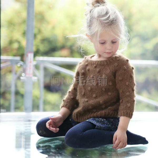Popcorn sweater Children's round neck beanie sweater Chinese braided illustration text description drawings