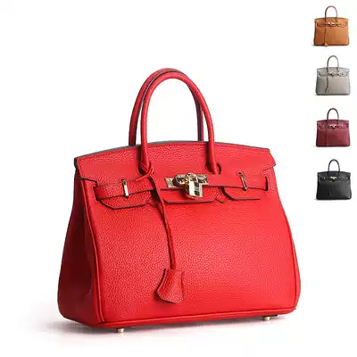 Big-name leather women's bag small large platinum bag head layer cowhide leather bag carry cross bag shoulder bag bridal bag