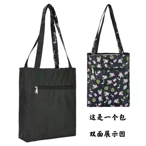 Вместительная и большая водонепроницаемая двусторонная сумка для учебы, сумка на одно плечо, сумка через плечо, шоппер, в корейском стиле