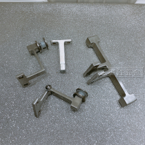 304 fine stainless steel corner code guardrail handrail column brushed seven-character curve stair platform glass fixed accessories