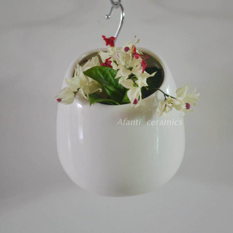 Manufacturers Direct Selling Ceramic Flower Pot Creative Meat Plant Indoor Flower Pot Hanging Wall of Hydro Plant Vase