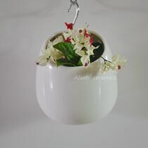 Factory direct ceramic flowerpot creative fleshy plant indoor flowerpot hanging hydroponic plant vase wall hanging plug