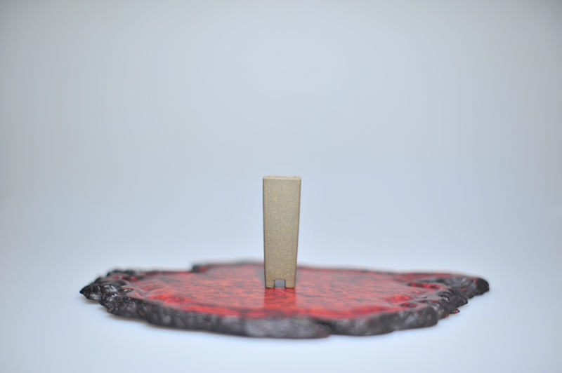 Cưỡi Bạn Bè Trà Yixing Xing Zisha Lọ Hoa Handmade Phần Màu Xanh Lá Cây Miniature Bonsai Lưu Vực Chữ Ký Nhỏ Mảnh Nồi nồi đất sét
