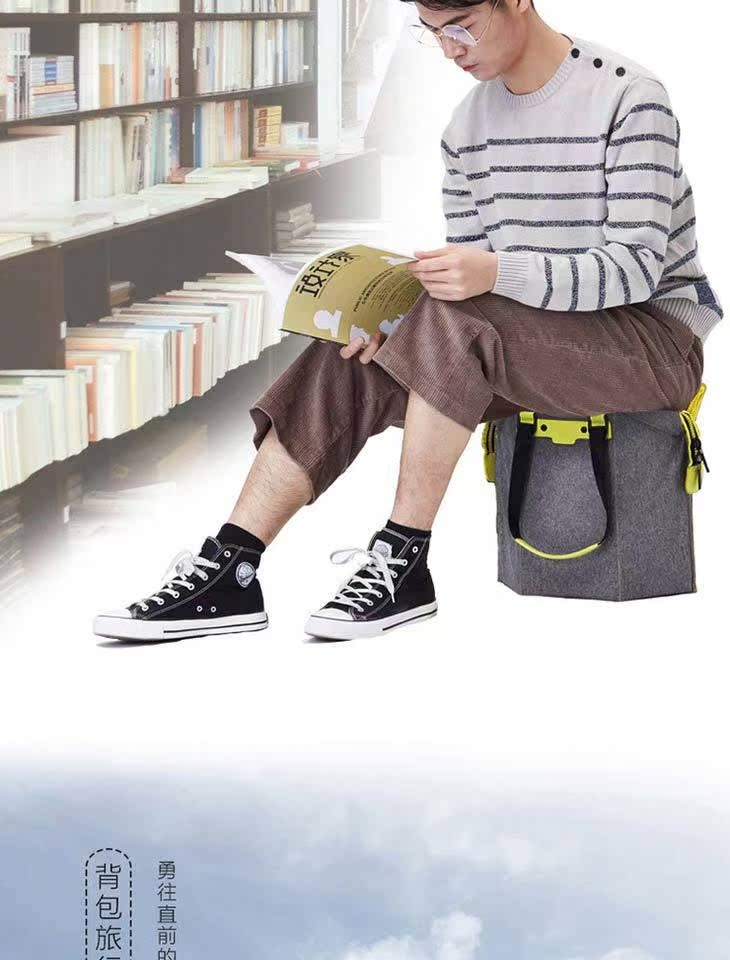 贰 -like túi có thể ngồi trên túi dung lượng lớn túi giải trí đa chức năng chống trộm túi lưu trữ hàng ngày túi bao tử nam