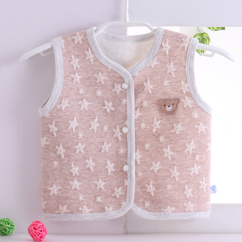 Áo vest bé gái 0-2 tuổi mỏng quần áo sơ sinh cotton bé trai và bé gái vest mùa thu đông quần áo trẻ em giá rẻ