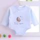 Quần áo trẻ em bằng vải cotton ôm ngực một phần vào mùa hè và mùa xuân Phong cách sơ sinh jacquard đáy quần đóng áo trẻ em - Áo liền quần