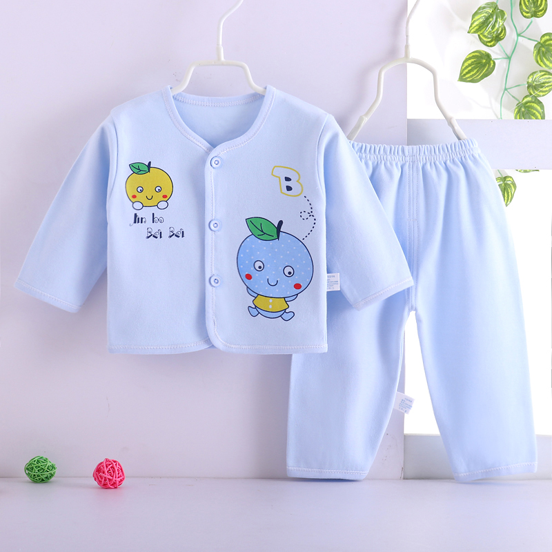 Sơ sinh sư phù hợp với bộ quần cotton mùa thu mùa hè mùa xuân bé bé sơ sinh đồ lót quần áo 0-1 tuổi.