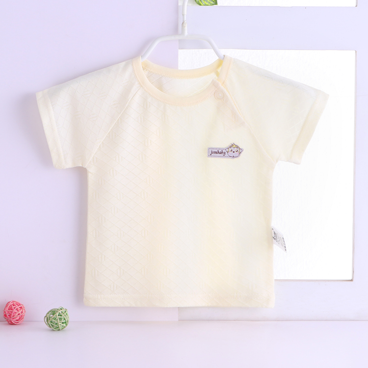 Trẻ em Nửa Tay Áo Phim Hoạt Hình Mỏng Quần Áo Trẻ Em Bé Ngắn Tay Áo T-Shirt Boy Con Bé Mùa Hè Mùa Xuân Bông Top