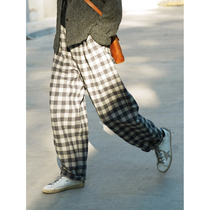 There is no good city Italian imported wool hemp fleece and woolen plaid pants