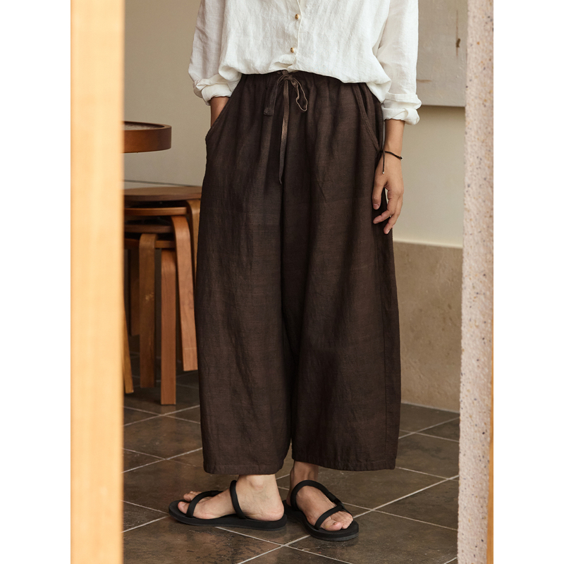 Hand-Woven Fabric Imported from India | Traditional Hand-Dyed Casual Pants [Just Exist] Without Any Good Reviews