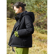 No good view city wool and cotton blended lace 95 white goose down jacket (holding flowers waiting for you)