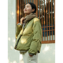 No Good View City 5A Grade 95 White Goose Down Light Chinese Double-sided Wear High Warm Down Jacket (Cardamom)