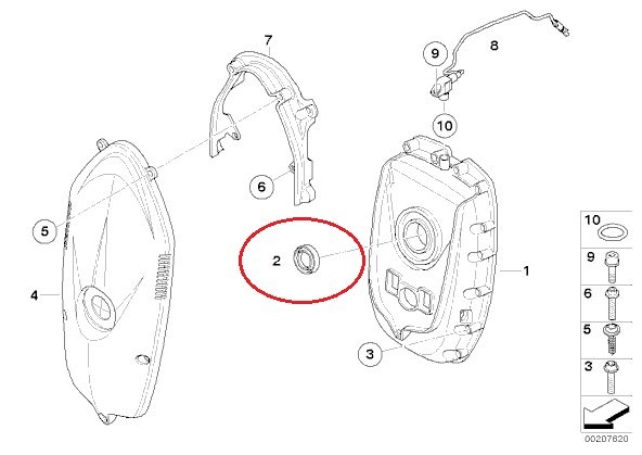 BMW BMW R1200 model timing gearbox cover oil seal domestic spot