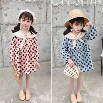 Girl Spring Dress Dress Dress New Woman Baby Cute Po Dot Skirt Child Dress Up Casual Short Skirt