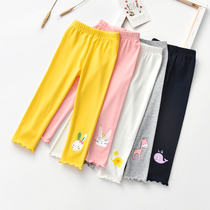 Girls leggings autumn new children cartoon printed pants childrens baby casual bottoming trousers childrens pants