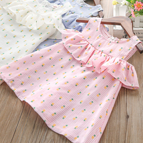 Summer girls  dresses New female baby small fresh sundress Korean ruffle sweet princess skirt