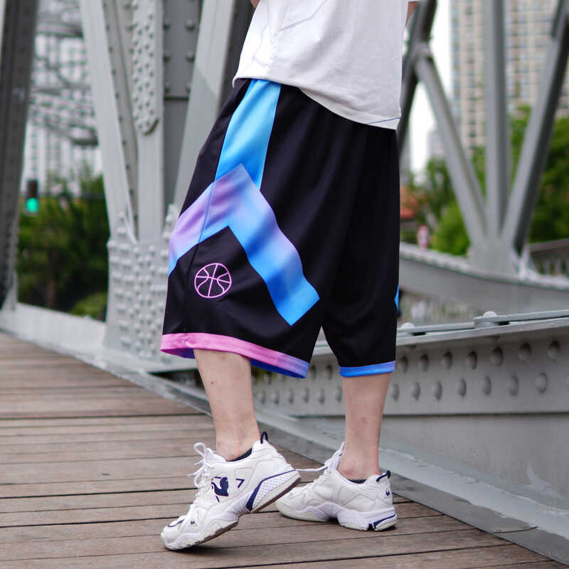 New 190kg Plus-Size Men's Loose-Fitting Sports Quick-Dry Basketball Shorts, Extra Large Mid-Length Pants, Six-Seven Quarter Length Pants