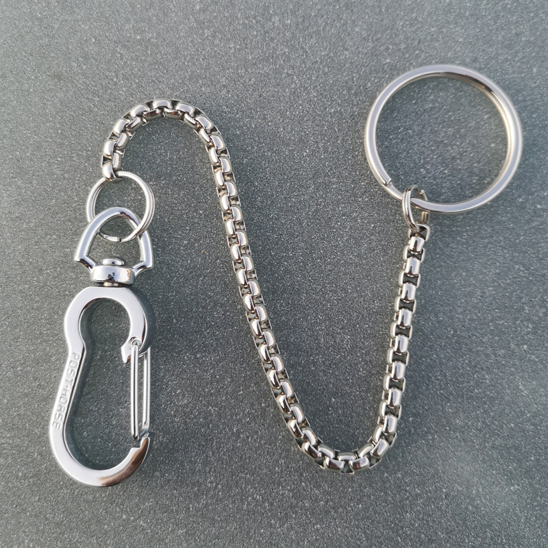 Stika Keychain Pendant Men's Waist-Hanging Stainless Steel Key Chain Car Key Ring 316 Steel Chain