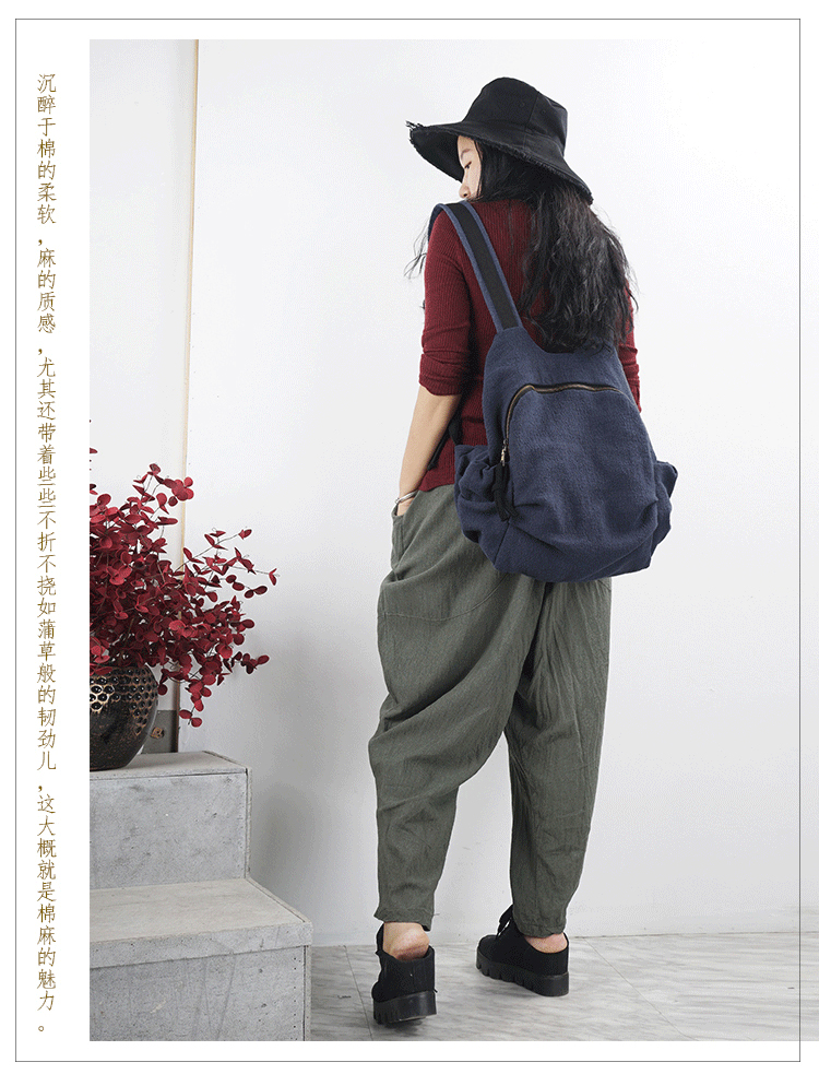 Chengxin phụ nữ thiết kế ban đầu thương hiệu ba chiều xếp li ba lô giản dị giản dị bốn mùa túi đeo vai văn học - Ba lô balo nữ cao cấp