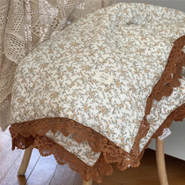 Senteo Fields Garden Wind Double Layer Yarn Summer Cool By Pure Cotton Girl Heart Lace Sideline Day Style Retro Small Crummy Air Conditioning Quilt