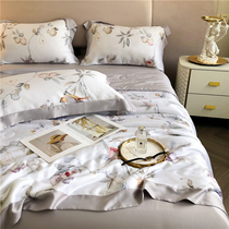 American Field Garden Wind 100 Sky Summer cool by four sets of digital printed silk sliding flower air conditioning by three sets