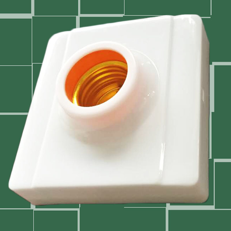 Household 86 surface mounted E27 universal large screw energy-saving lamp holder Luo spin lamp holder Incandescent lamp LED bulb base square