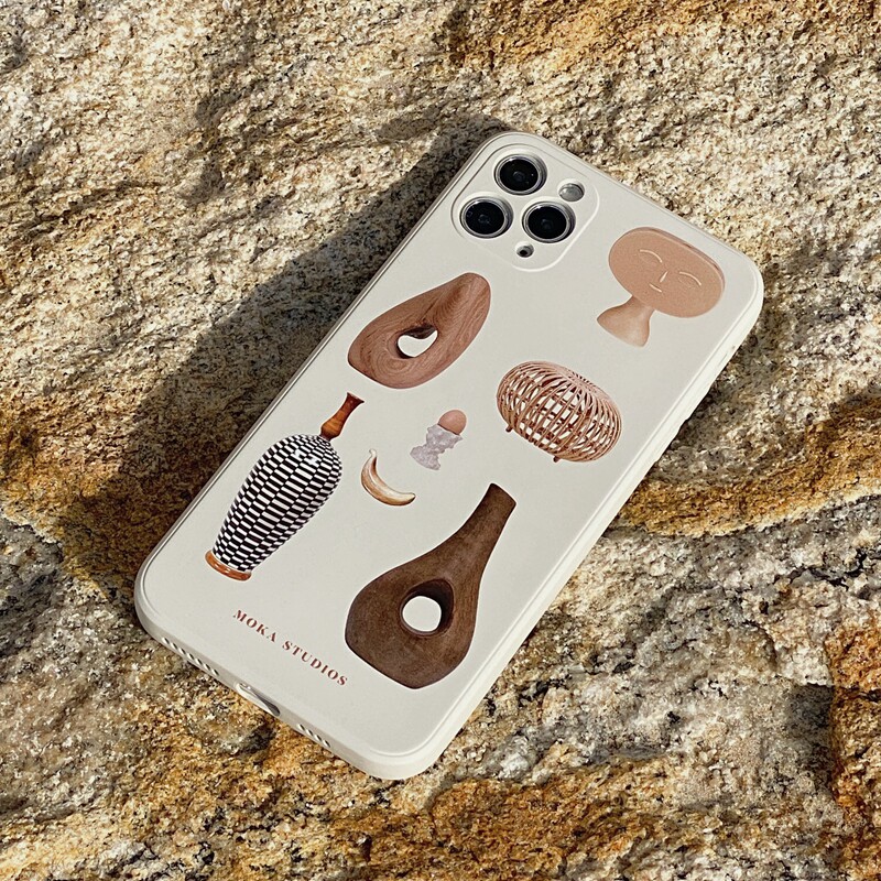 MOKA original niche autumn and winter retro vase 14promax mobile phone protective case silicone all-inclusive soft shell 13 protective sleeve 12