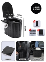 Высокий (высокий 37 см) черный встроенный туалет (с тканями для мобильных телефонов) 12 затвердевание 12 пакетов