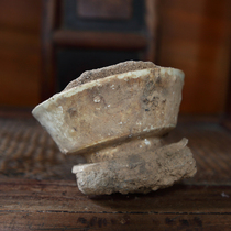 Song Dynasty Hutian kiln shadow green glaze flower mouth plate flower mouth wash specimen Northern Song Dynasty blue and white porcelain sagger plate old porcelain fragment specimen